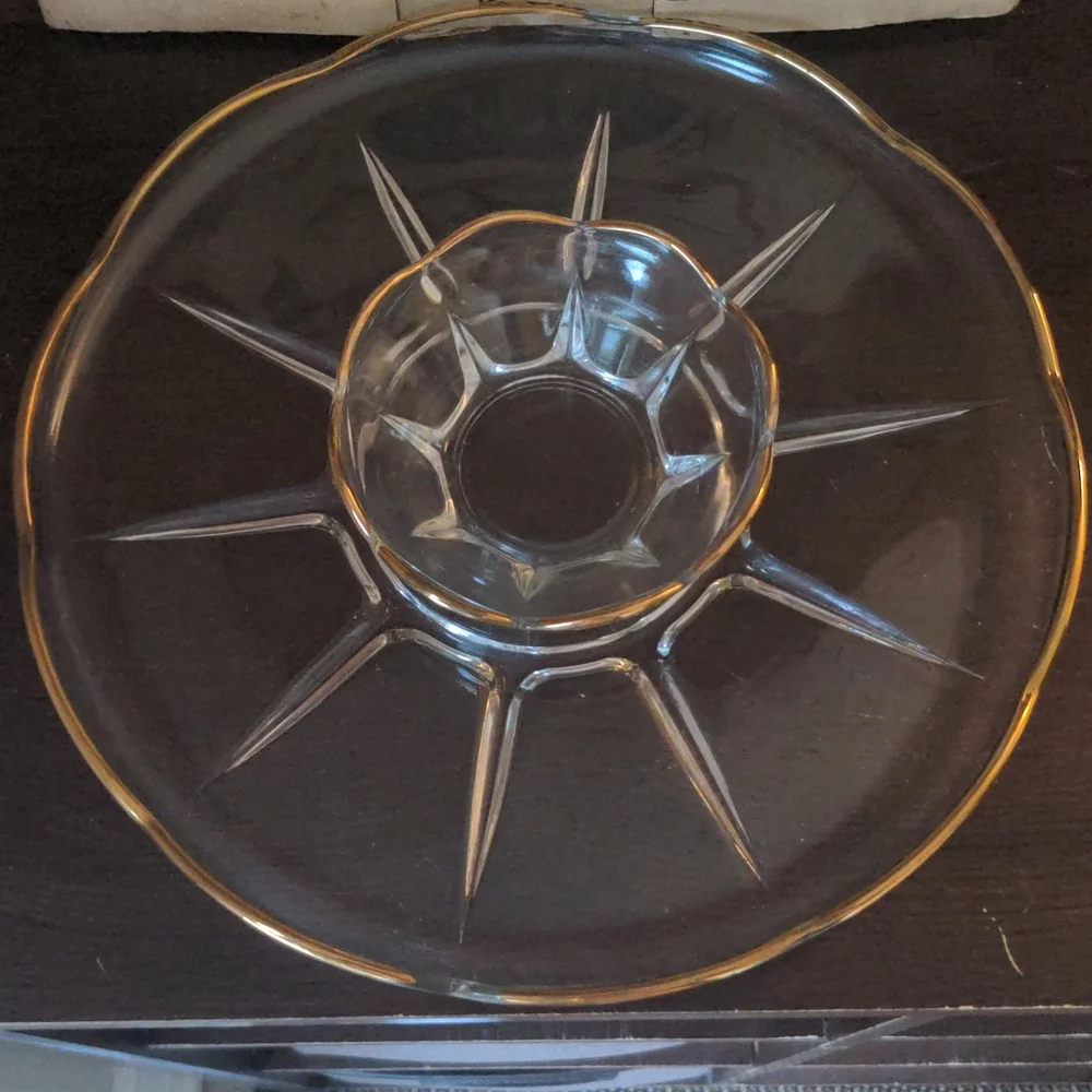 Vintage Anchor Hocking Swedish 2 pc. Chip and Dip Set